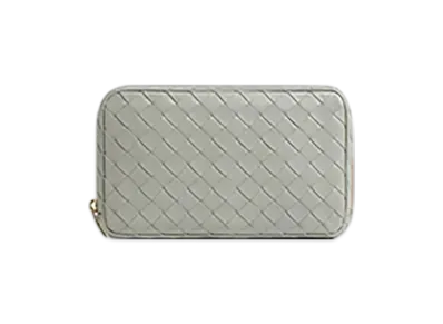 Bottega Veneta Intrecciato Medium Pouch "Agate Grey"