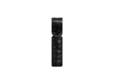 Bottega Veneta Intrecciato Long Tag Holder "Black"