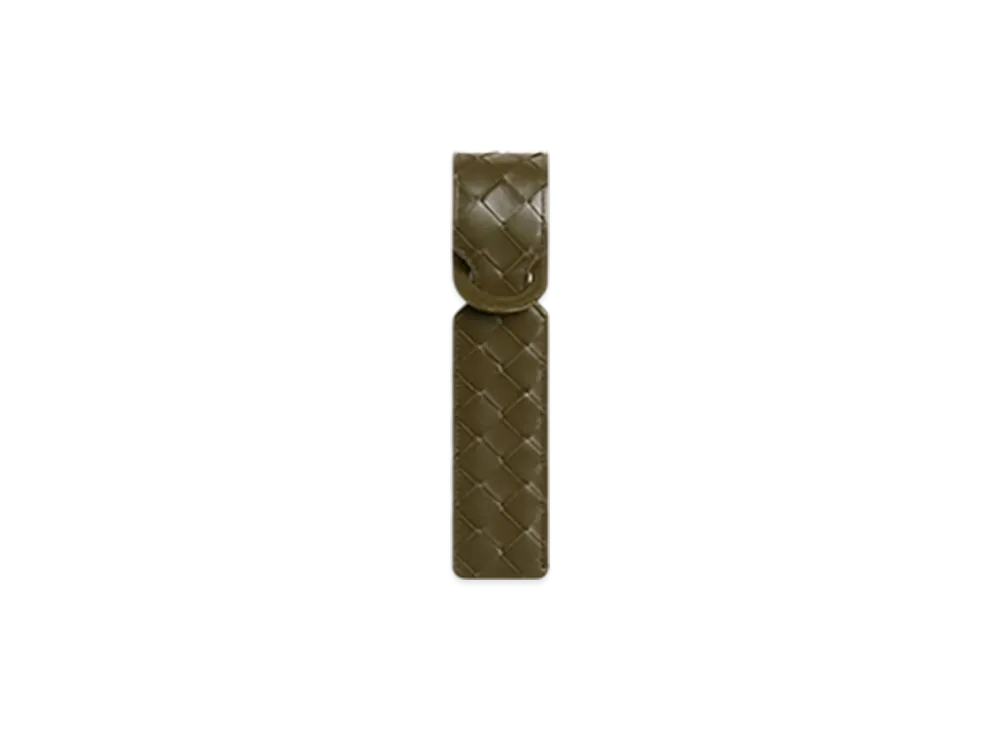Bottega Veneta Intrecciato Long Tag Holder "Mustard"