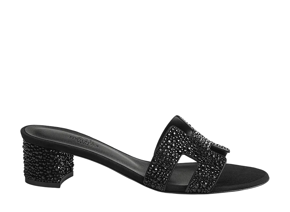 Hermes Women's Oasis Sandal "Noir"
