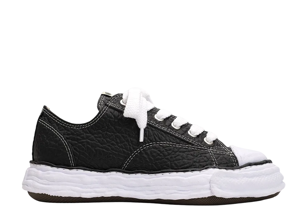 メゾンミハラヤスヒロ ピーターソン23 オリジナルソールモンスターレザーローカットスニーカー "ブラック" (A15FW723)