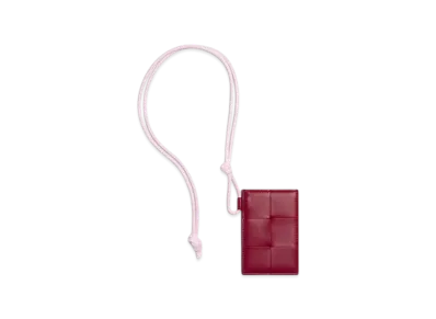 Bottega Veneta Cassette Badge Holder "Dark Red/Bliss Washed"