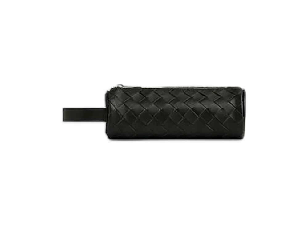 Bottega Veneta Intrecciato Cylinder Pencil Case "Black"