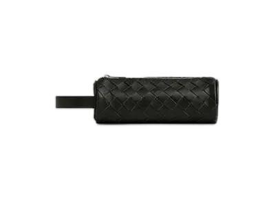 Bottega Veneta Intrecciato Cylinder Pencil Case "Black"