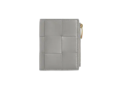 Bottega Veneta Cassette Small Bi-Fold Wallet "Sterling/Zenith"