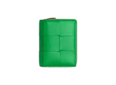 Bottega Veneta Small Cassette Bi-fold Fastener Wallet "Parakeet"