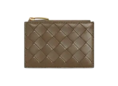Bottega Veneta Intrecciato Fastener Card Case "Pine Cone"