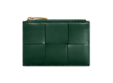 Bottega Veneta Cassette Fastener Card Case "Emerald Green"