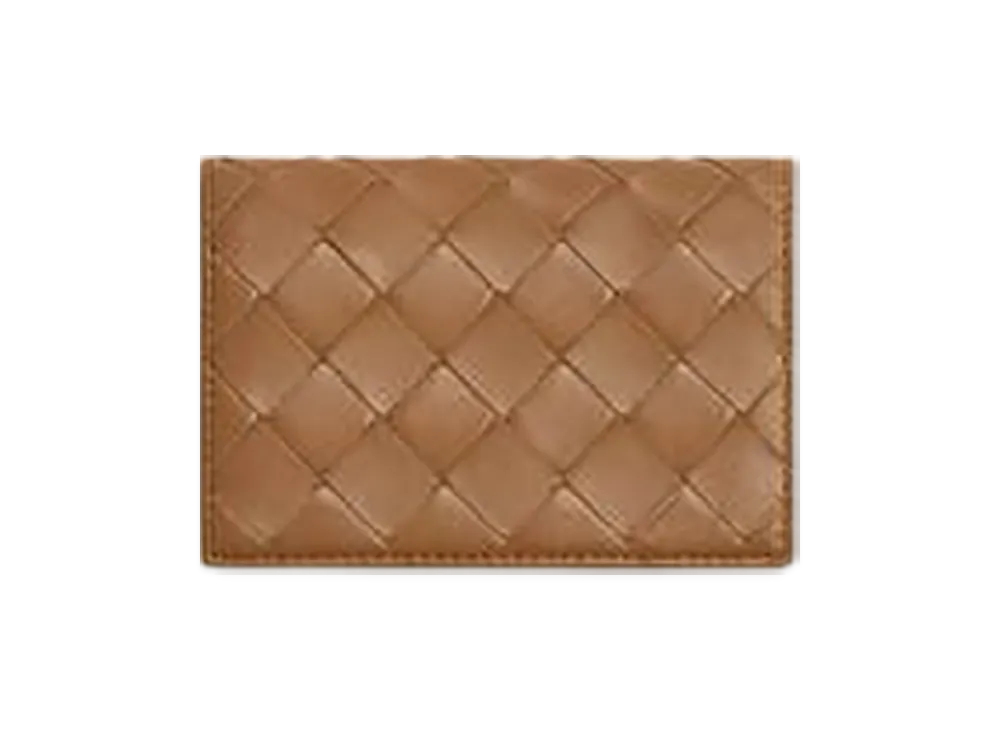 Bottega Veneta Intrecciato Business Card Case "Wood"