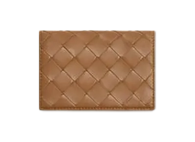 Bottega Veneta Intrecciato Business Card Case "Wood"