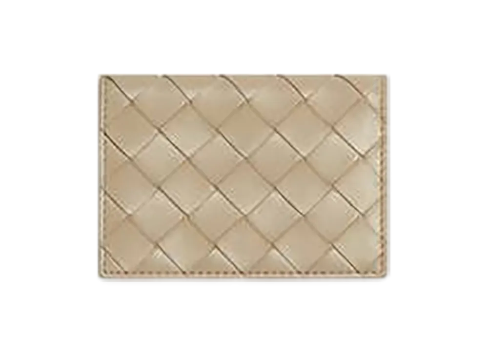 Bottega Veneta Intrecciato Business Card Case "Ecru/Glacier"