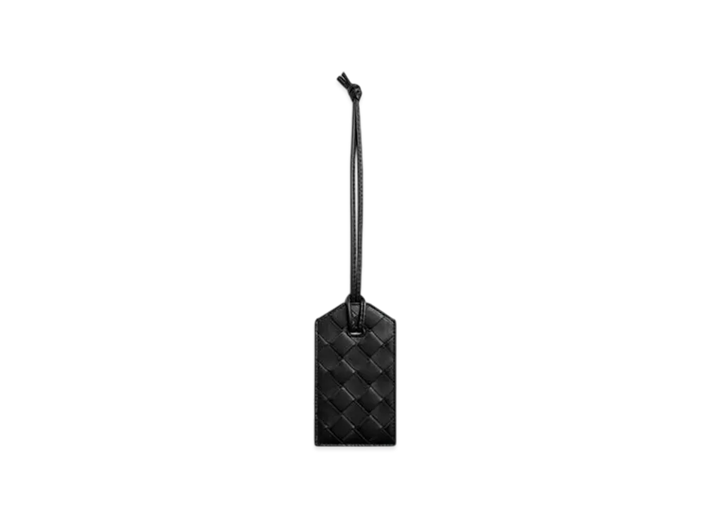 Bottega Veneta Intrecciato Tag Holder "Black"