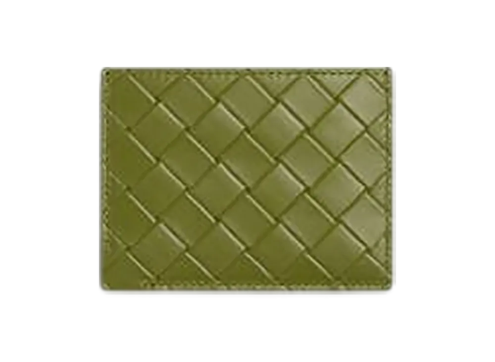 Bottega Veneta Intrecciato Stamp Credit Card Case "Matcha"