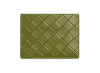 Bottega Veneta Intrecciato Stamp Credit Card Case "Matcha"