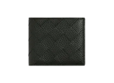 Bottega Veneta Intrecciato Bi-Fold Wallet "Dark Green"