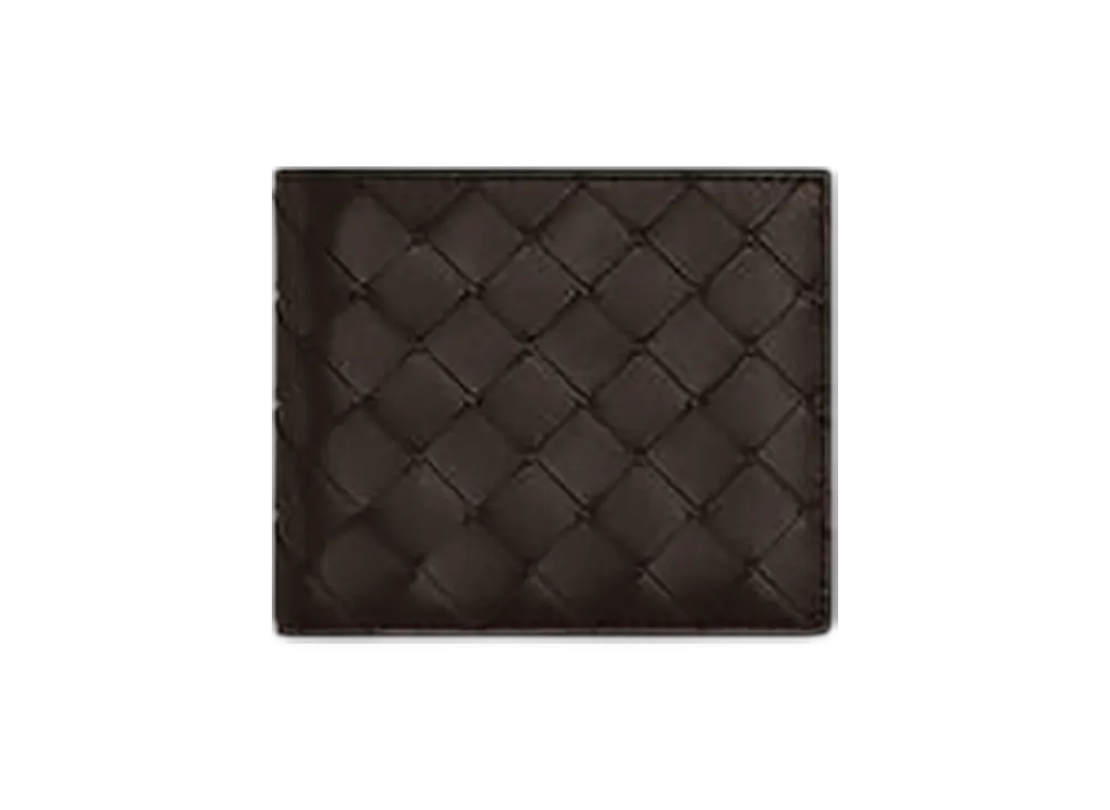 Bottega Veneta Intrecciato Bi-Fold Wallet "Fondente"