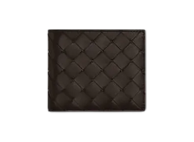 Bottega Veneta Intrecciato Bi-Fold Wallet "Fondente"