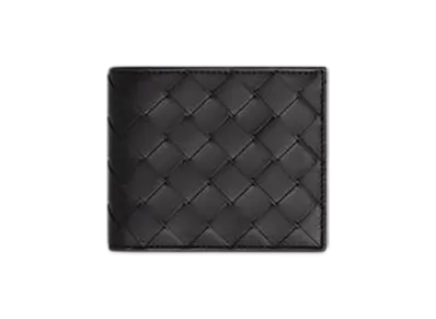Bottega Veneta Intrecciato Bi-Fold Wallet "Black/Grass"