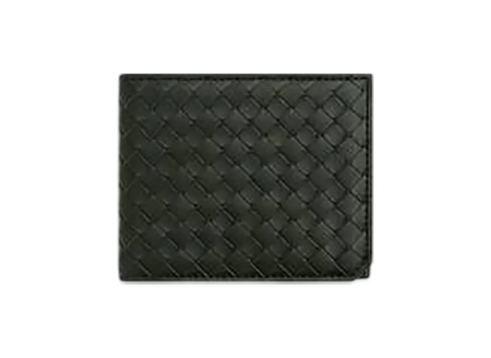 Bottega Veneta Intrecciato Piccolo Bi-Fold Wallet "Dark Green"