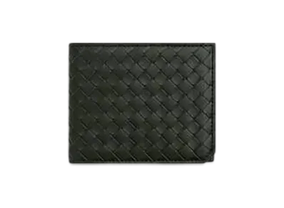 Bottega Veneta Intrecciato Piccolo Bi-Fold Wallet "Dark Green"