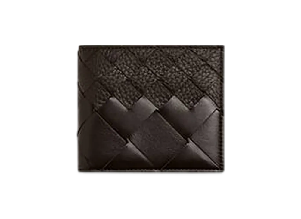 Bottega Veneta Intrecciato Bi-Fold Wallet "Fondente"