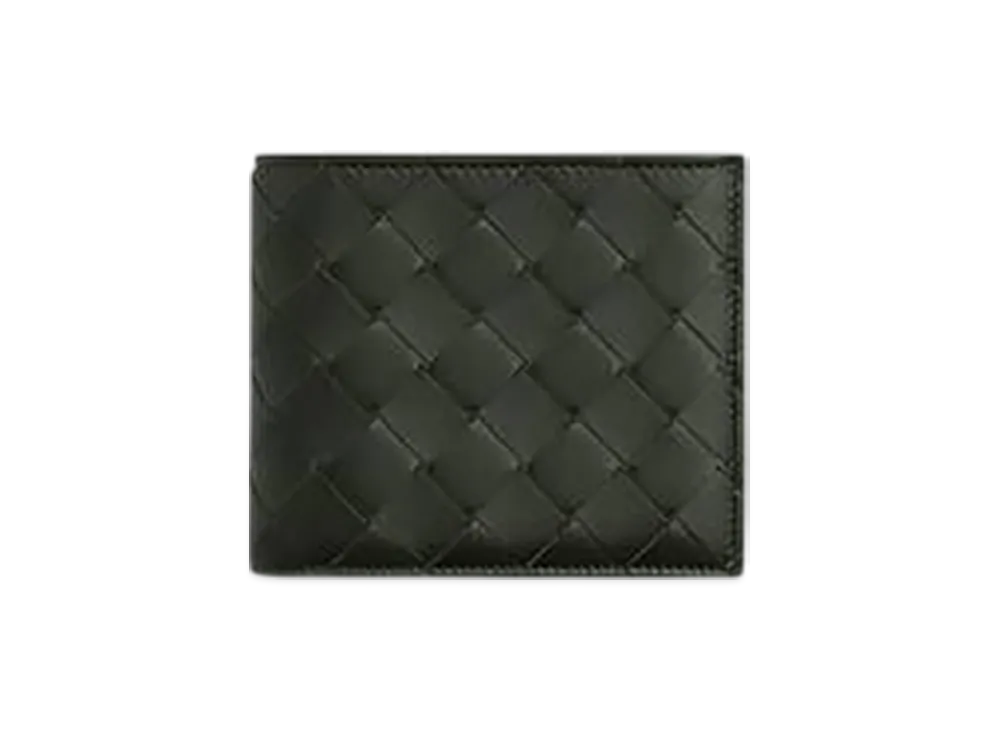 Bottega Veneta Intrecciato Bi-Fold Wallet "Dark Green/Dark Red/Ice/Deep Red/Pineapple"