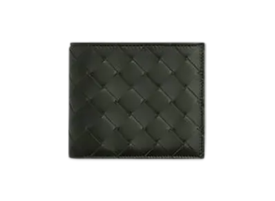Bottega Veneta Intrecciato Bi-Fold Wallet "Dark Green/Dark Red/Ice/Deep Red/Pineapple"