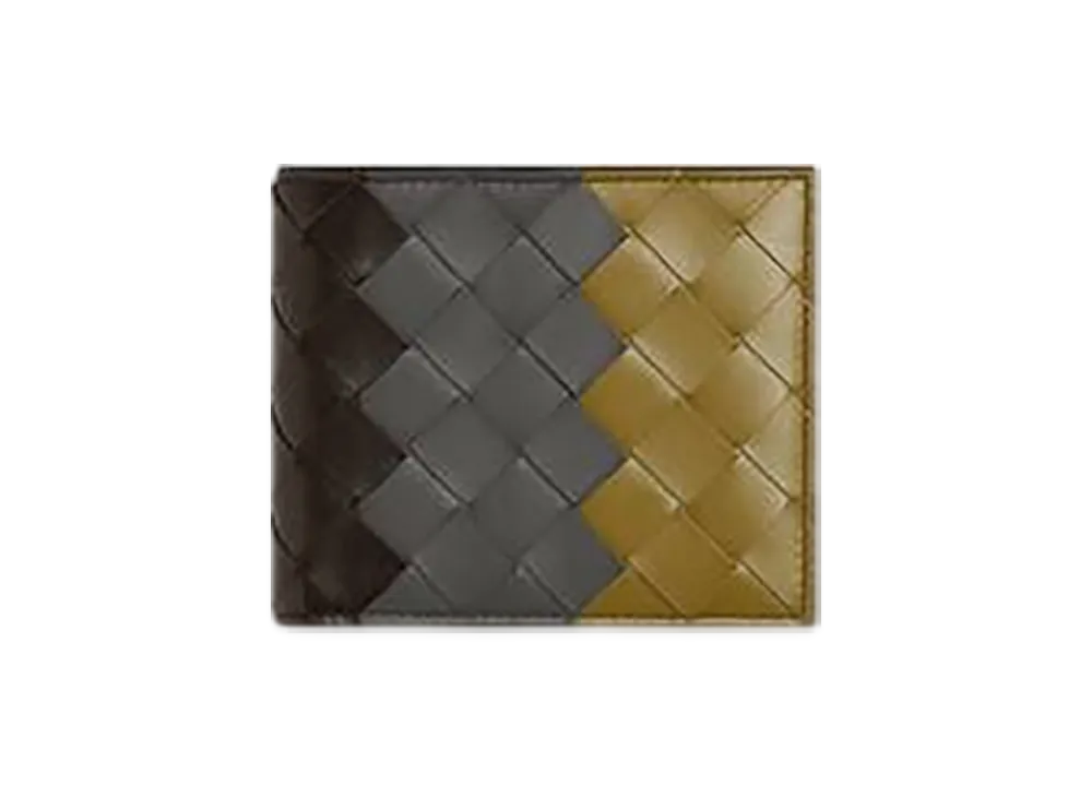 Bottega Veneta Intrecciato Bi-Fold Wallet "Fondente/Lapiri/Limonite"