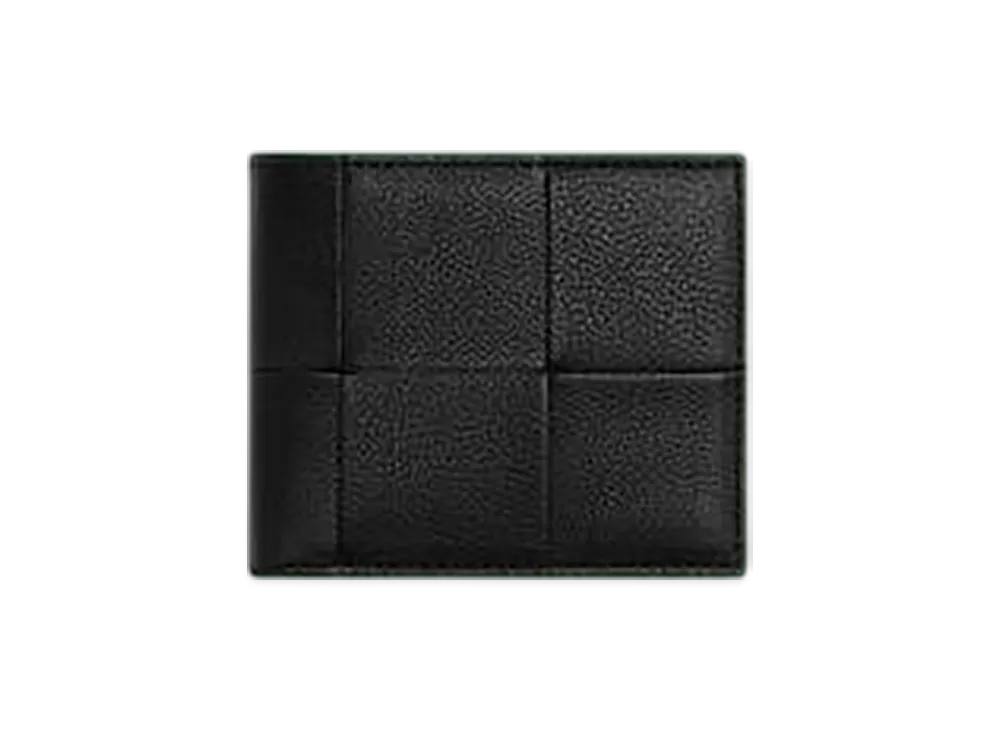 Bottega Veneta Cassette Bi-Fold Wallet "Black/Parakeet"