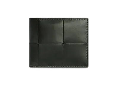 Bottega Veneta Cassette Bi-Fold Wallet "Dark Green/Agate Grey"