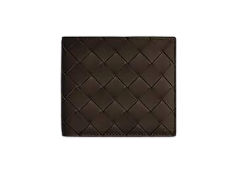 Bottega Veneta Intrecciato Bi-Fold Wallet With Coin Purse "Fondente"