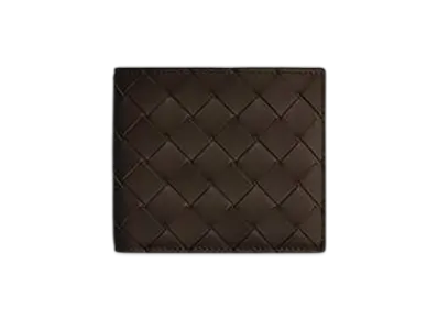 Bottega Veneta Intrecciato Bi-Fold Wallet With Coin Purse "Fondente"