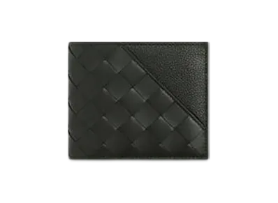 Bottega Veneta Intrecciato Diagonal Bi-Fold Wallet With Coin Purse "Dark Green"