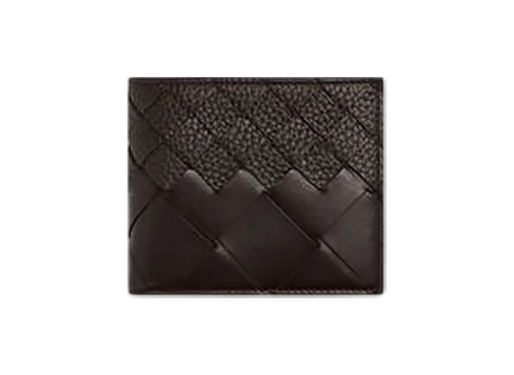 Bottega Veneta Intrecciato Bi-Fold Wallet With Coin Purse "Fondente"