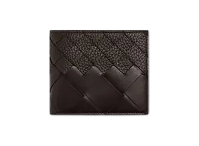 Bottega Veneta Intrecciato Bi-Fold Wallet With Coin Purse "Fondente"