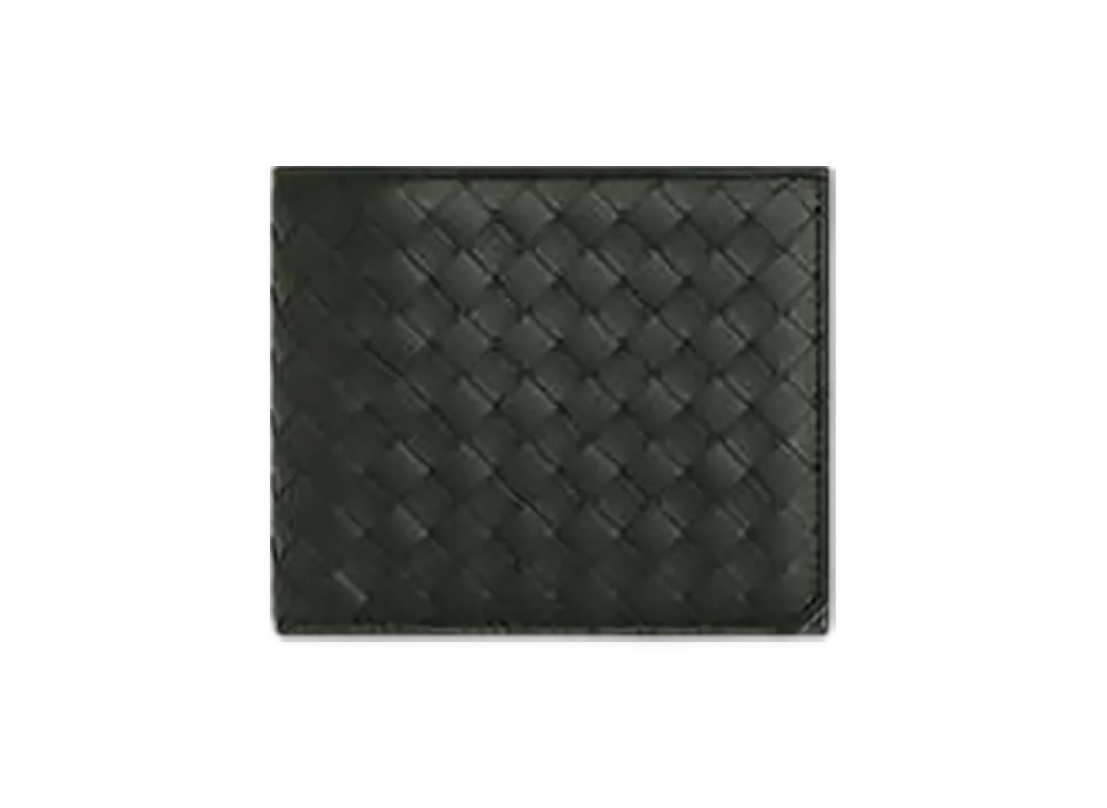 Bottega Veneta Intrecciato Piccolo Bi-Fold Wallet With Coin Purse "Dark Green"