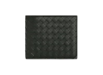Bottega Veneta Intrecciato Piccolo Bi-Fold Wallet With Coin Purse "Dark Green"