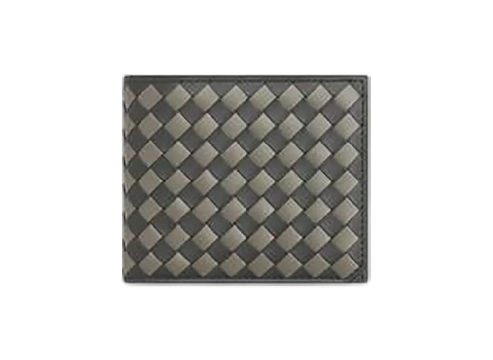 Bottega Veneta Intrecciato Piccolo Bi-Fold Wallet With Coin Purse "Lapilli/Drizzle"