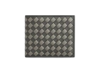 Bottega Veneta Intrecciato Piccolo Bi-Fold Wallet With Coin Purse "Lapilli/Drizzle"
