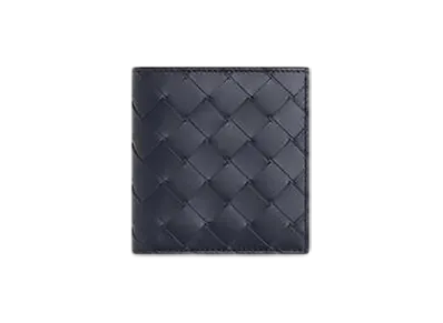 Bottega Veneta Intrecciato Slim Bi-Fold Wallet "Abyss/Cypress"