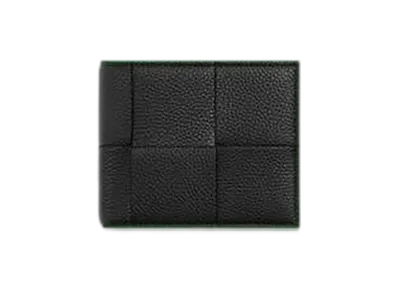 Bottega Veneta Cassette Bi-Fold Wallet With Coin Purse "Black/Parakeet"