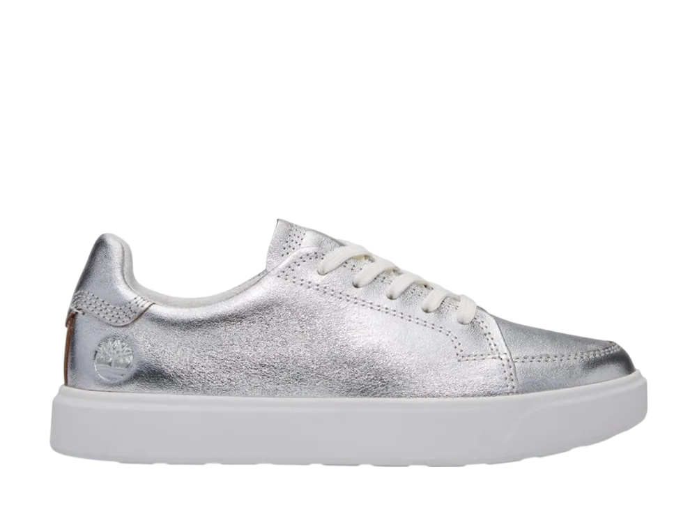 Timberland Women's Seneca Bay Leather Sneaker "Silver Metallic"