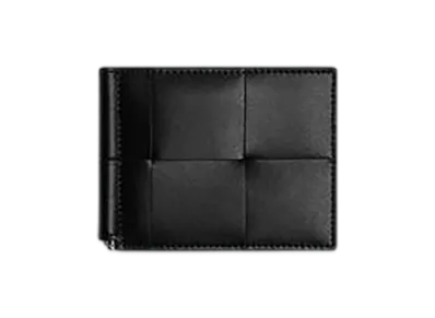 Bottega Veneta Cassette Money Clip Bifold Wallet "Black"