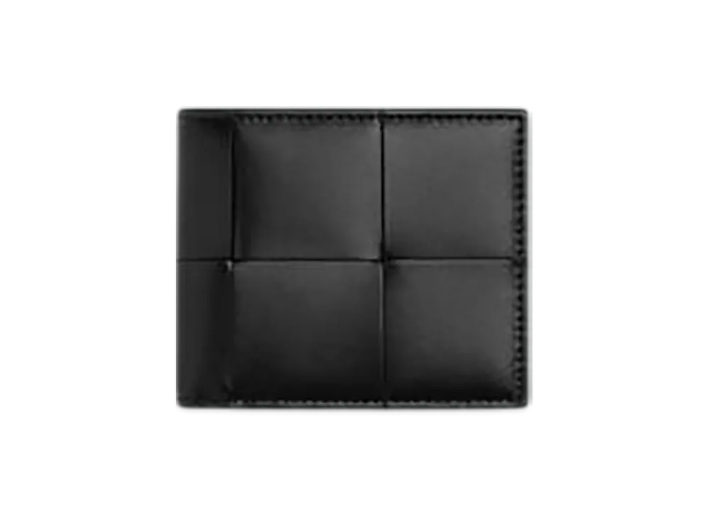 Bottega Veneta Cassette Bi-Fold Wallet "Black/Parakeet"