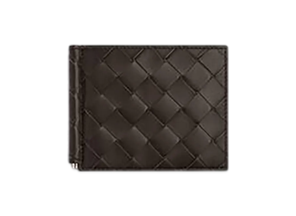 Bottega Veneta Intrecciato Money Clip Bifold Wallet "Fondant/Matcha"