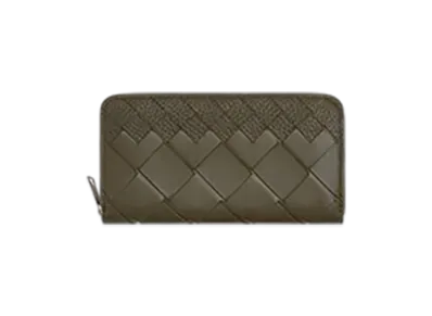 Bottega Veneta Intrecciato Zip Around Wallet "Cypress"
