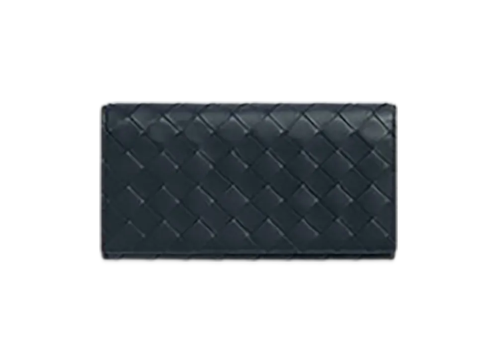 Bottega Veneta Intrecciato With Coin Purse Long Wallet "Shadow/Olive Oil"