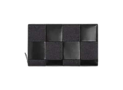 Bottega Veneta Cassette Zip Around Wallet "Dark Indigo/Black"