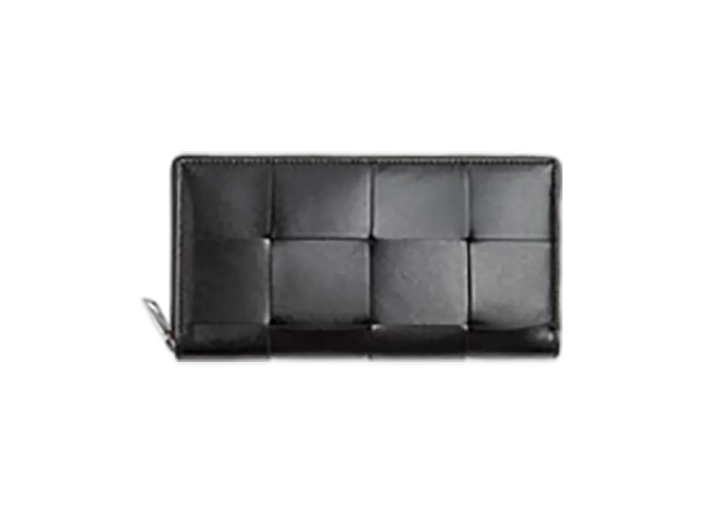 Bottega Veneta Cassette Zip Around Wallet "Black"