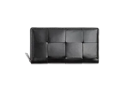 Bottega Veneta Cassette Zip Around Wallet "Black"